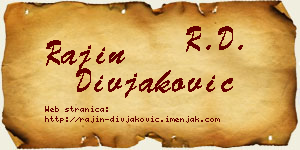 Rajin Divjaković vizit kartica